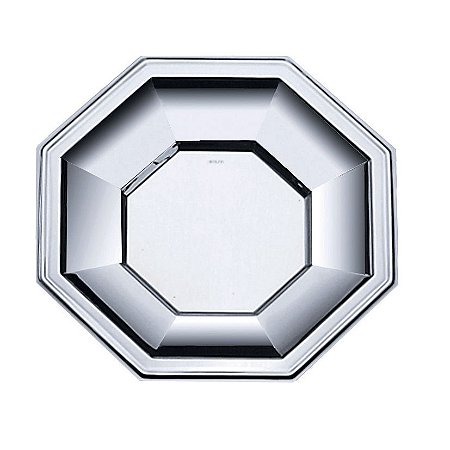 PRATO DE AÇO INOX OCTOGONAL 28CM