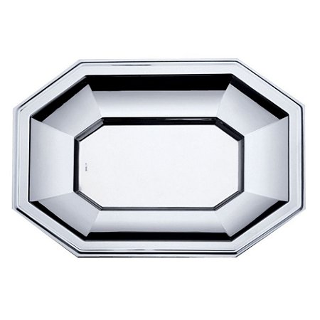 TRAVESSA DE AÇO INOX OCTOGONAL 38X26CM