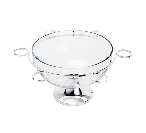 CHAMPANHEIRA DE AÇO INOX C/SUPORTE RIALTO 30CM