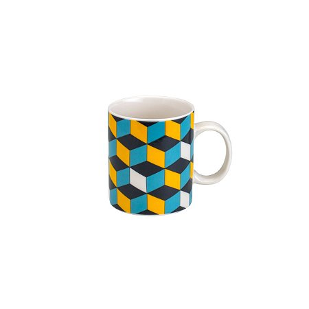 CANECA DE PORCELANA CUBIC 330ML
