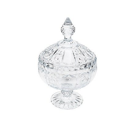 BOMBONIERE C/PÉ DE CRISTAL BELLE 15,5X24 CM