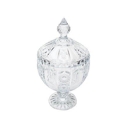 BOMBONIERE C/PÉ DE CRISTAL BELLE 15,5X28 CM