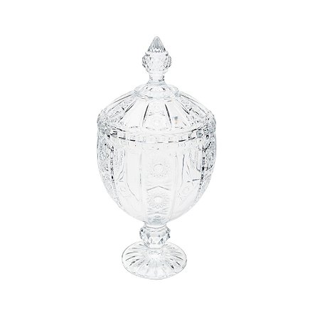 BOMBONIERE C/PÉ DE CRISTAL BELLE 15,5X32 CM