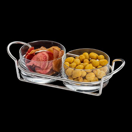 PETISQUEIRA DUPLA CROMADA ITALY 24X10CM
