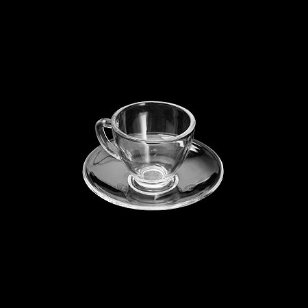 JG 6 XÍCARAS DE CAFÉ DE VIDRO C/PIRES 90ML