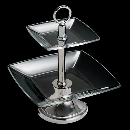 PRATO P/DOCE DUPLO DE AÇO INOX TORCELLO 15/23CM