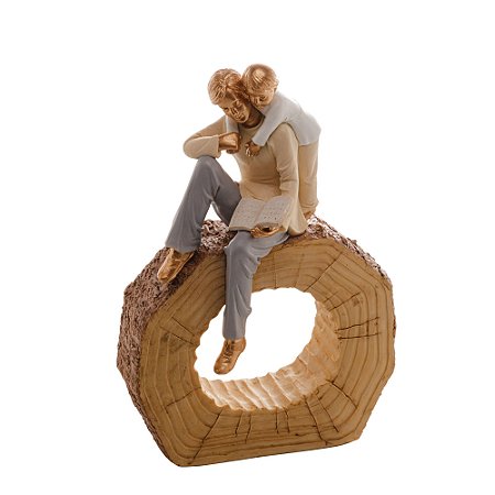 FIGURA DECORATIVA RESINA FAMÍLIA 18x6x27cm