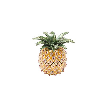 PORTA JÓIAS DE ZAMAC PINEAPPLE 8X8X8CM
