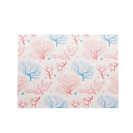 LUGAR AMERICANO PVC CORAL VERMELHO/AZUL 45x30cm