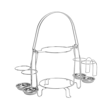 SUPORTE ARAMADO CROMADO P/PRATOS E TALHERES 49CM