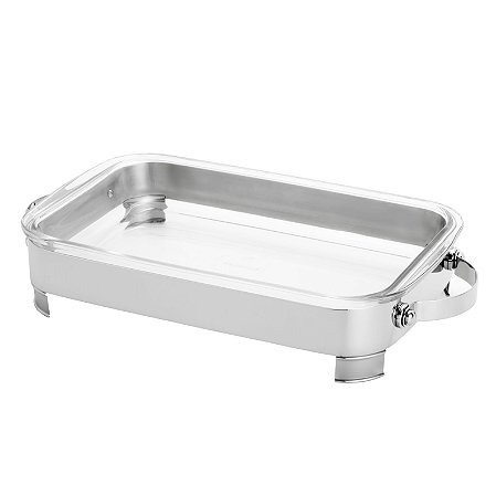 SUPORTE DE AÇO INOX C/REFRATÁRIO S/TAMPA MANHATTAN 34X21CM