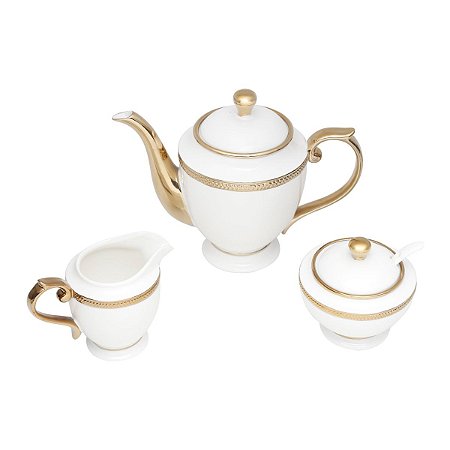 JG 3 PC P/CHÁ DE PORCELANA PADDY