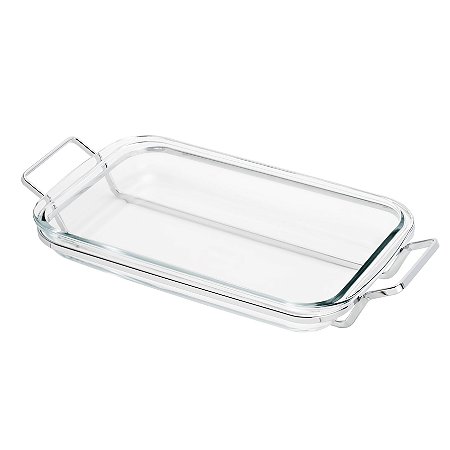 SUPORTE ARAMADO DE AÇO INOX C/REFRATÁRIO S/TAMPA 34X20CM