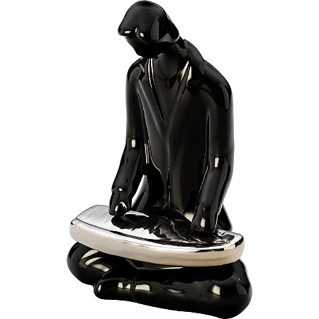 FIGURINO DE MUSICO SENTADO 20,5CM BLACK