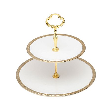 PRATO P/DOCE DUPLO DE PORCELANA DURABLE PORCELAIN PADDY