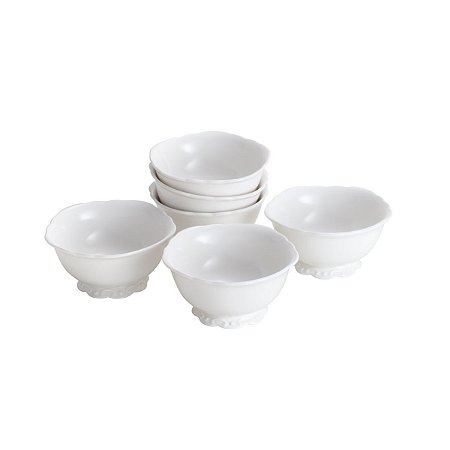 JG 6 TIGELAS DE PORCELANA DURABLE PORCELAIN ALTO RELEVO