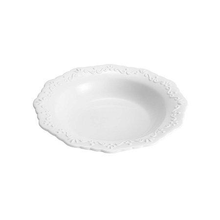 CJ 6 PRATOS FUNDO DE PORCELANA DURABLE PORCELAIN ALTO RELEVO