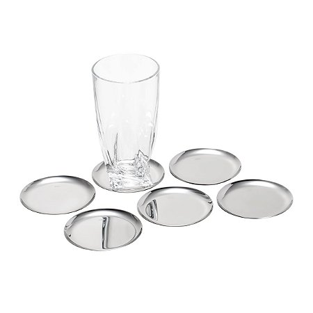 JG 6PC PORTA COPO DE AÇO INOX ELEGANCE 9CM