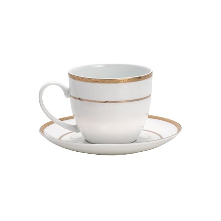 JG 6 XÍCARAS P/CHÁ C/PIRES DE PORCELANA