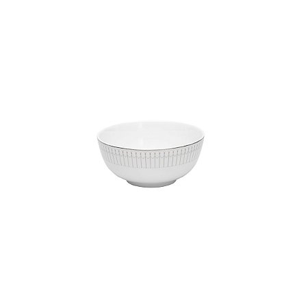JG 6 BOWLS DE PORCELANA BONE CHINA KIEV PRATEADO 15CM