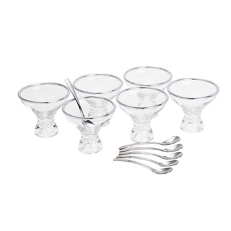 CJ 12PC P/SOBREMESA DE PRATA VEGA 12CM