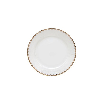 JG 6 PRATOS SOBREMESA PORCELANA BONE CHINA MINSK DOURAD 20CM