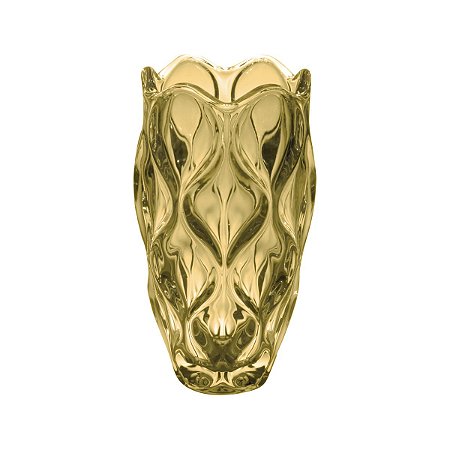 VASO DE CRISTAL DE CHUMBO BLOB AMBAR 16,3X30CM