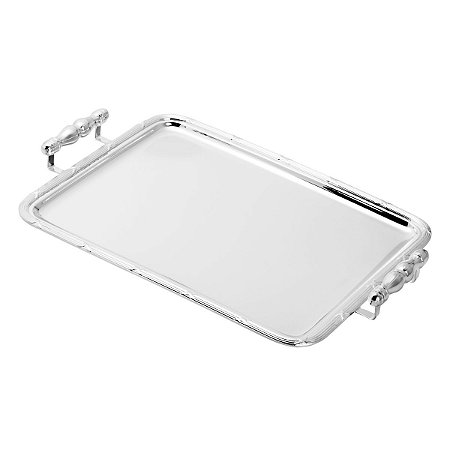 BANDEJA DE PRATA C/ALÇA CROISÉ 39X29CM
