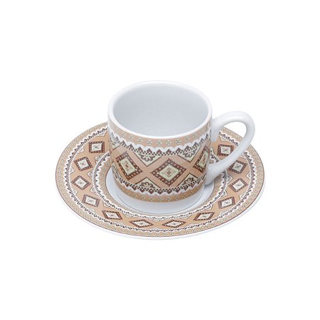 CJ 6 XÍCARAS DE CAFÉ DE PORCELANA C/PIRES UCE 90ML