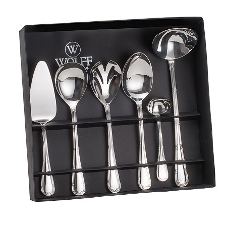 JG 6PC TALHERES P/SERVIR DE PRATA CROISÉ