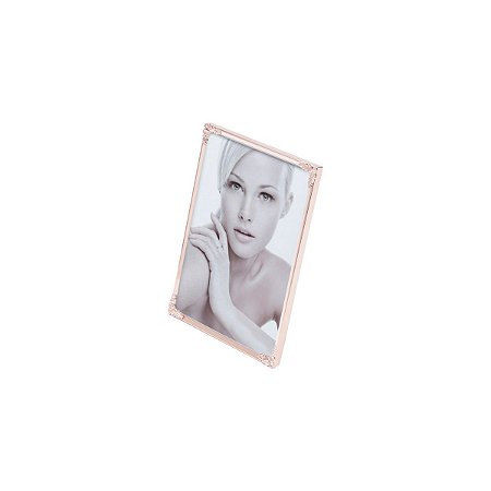 PORTA RETRATO DE AÇO FLEUR ROSÉ 13X18CM