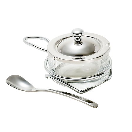 QUEIJEIRA DE PRATA C/COLHER ITALY 10CM