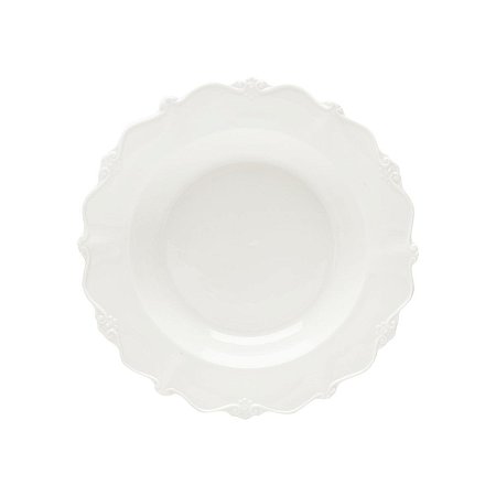 CJ 6 PC PRATO DE SOPA DE PORCELANA FANCY BRANCO