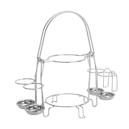 SUPORTE ARAMADO DE PRATA P/PRATOS E TALHERES 49CM