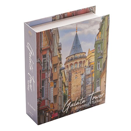 CAIXA LIVRO PAPEL RÍGIDO TURQUIA 20x16x5cm