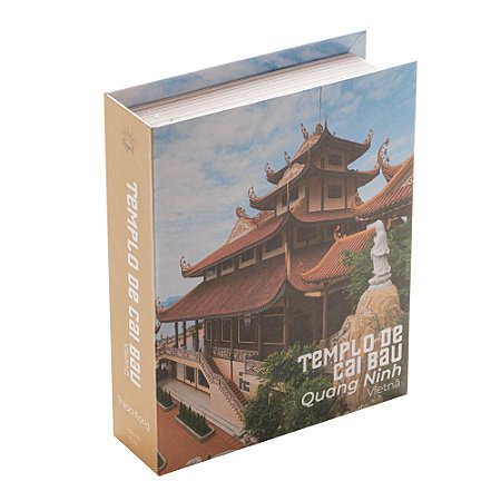CAIXA LIVRO PAPEL RÍGIDO VIETNÃ 20x16x5cm