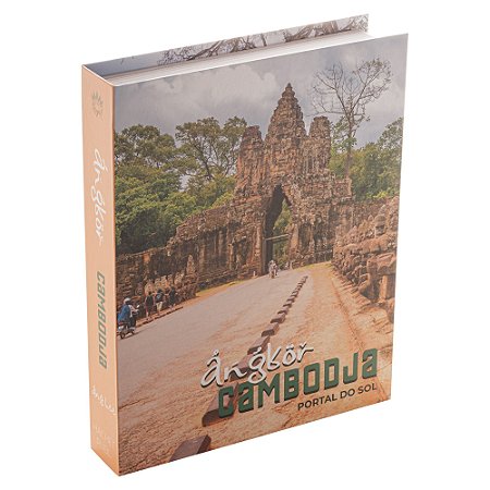 CAIXA LIVRO PAPEL RÍGIDO CAMBODJA 30x24x5cm