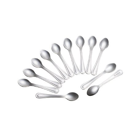 JG 12PC MINI COLHER P/CAFÉ DE PRATA DALLAS