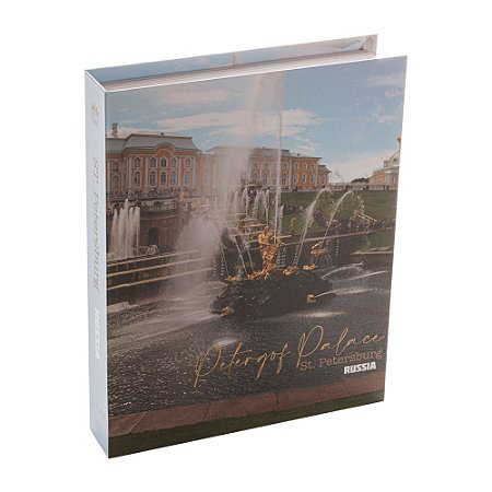 CAIXA LIVRO PAPEL RÍGIDO PETERHOF PALACE 30x24x5cm