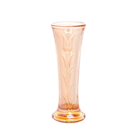 VASO VIDRO LOVE SEED ÂMBAR 6x15cm