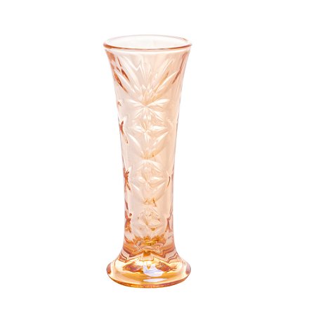 VASO VIDRO PETALAS ÂMBAR 6x15cm