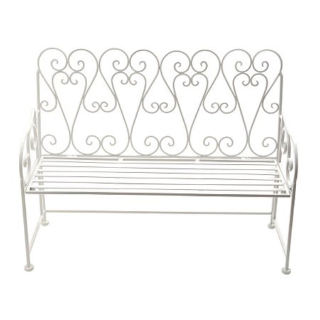 BANCO PORTA PLANTA PARA JARDIM DE FERRO 61X24X47,5cm