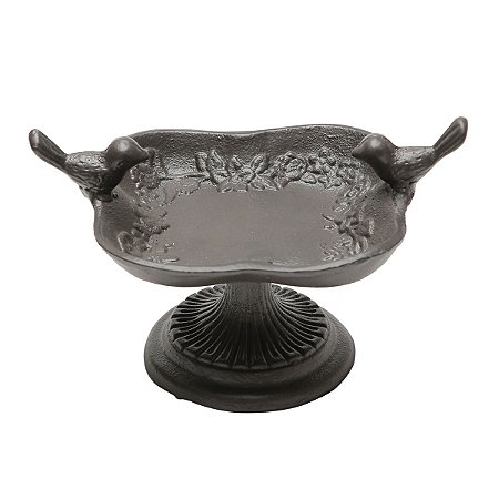 CENTRO MESA DECORATIVO COM 2 PÁSSAROS FERRO  22X14,5X13CM
