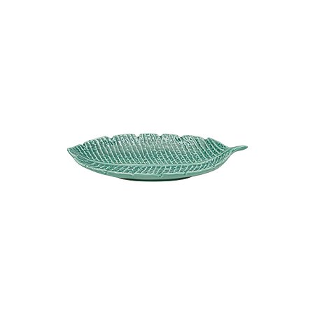 FOLHA DE PORCELANA DECORATIVA PACHIRA VERDE 16X6,5X2,5cm