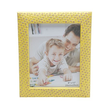 PORTA-RETRATO DE PLÁSTICO WALL AMARELO 20x25cm