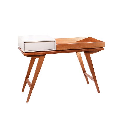 APARADOR JEQUITIBÁ C/GAVETA LAQUEADO OFF-WHITE 120x50x91cm