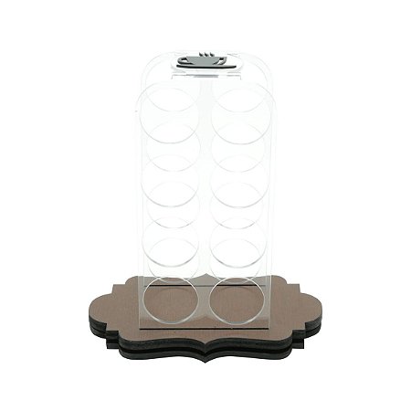 PORTA CÁPSULAS DOLCE GUSTO P/16 CÁPSULAS EM ACRILÍCO CRISTAL 21,5X11,5X26CM