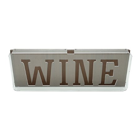 QUADRO PORTA ROLHA WINE EM ACRILÍCO CRISTAL 20X50X53,5CM