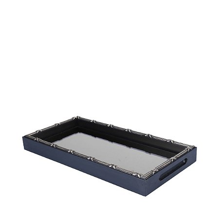 BANDEJA DE MADEIRA  CROISÉ PRETO 35X17X3,5 CM