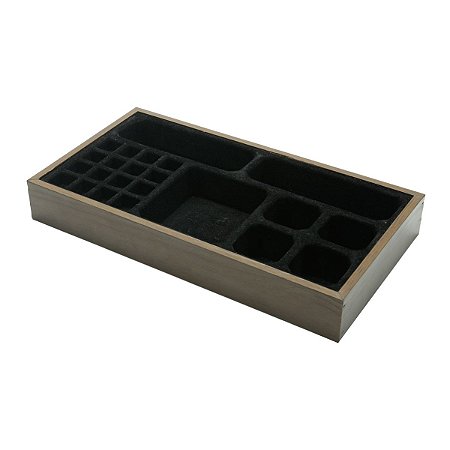 CAIXA P/MAQUIAGEM DE MADEIRA 36,5X20X5cm